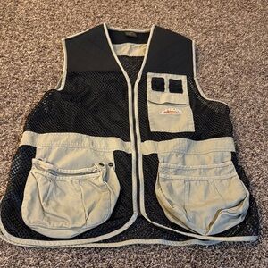 Men's Black and Tan Fishing Vest